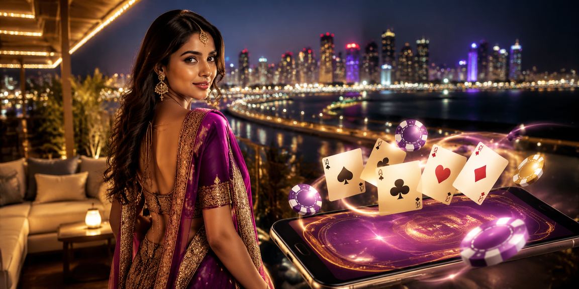 Playing Teen Patti casino game via mobile app